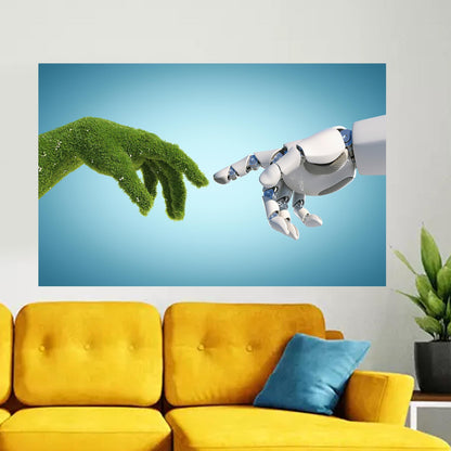 Michelangelo Creation Adam Abstract Canvas Print