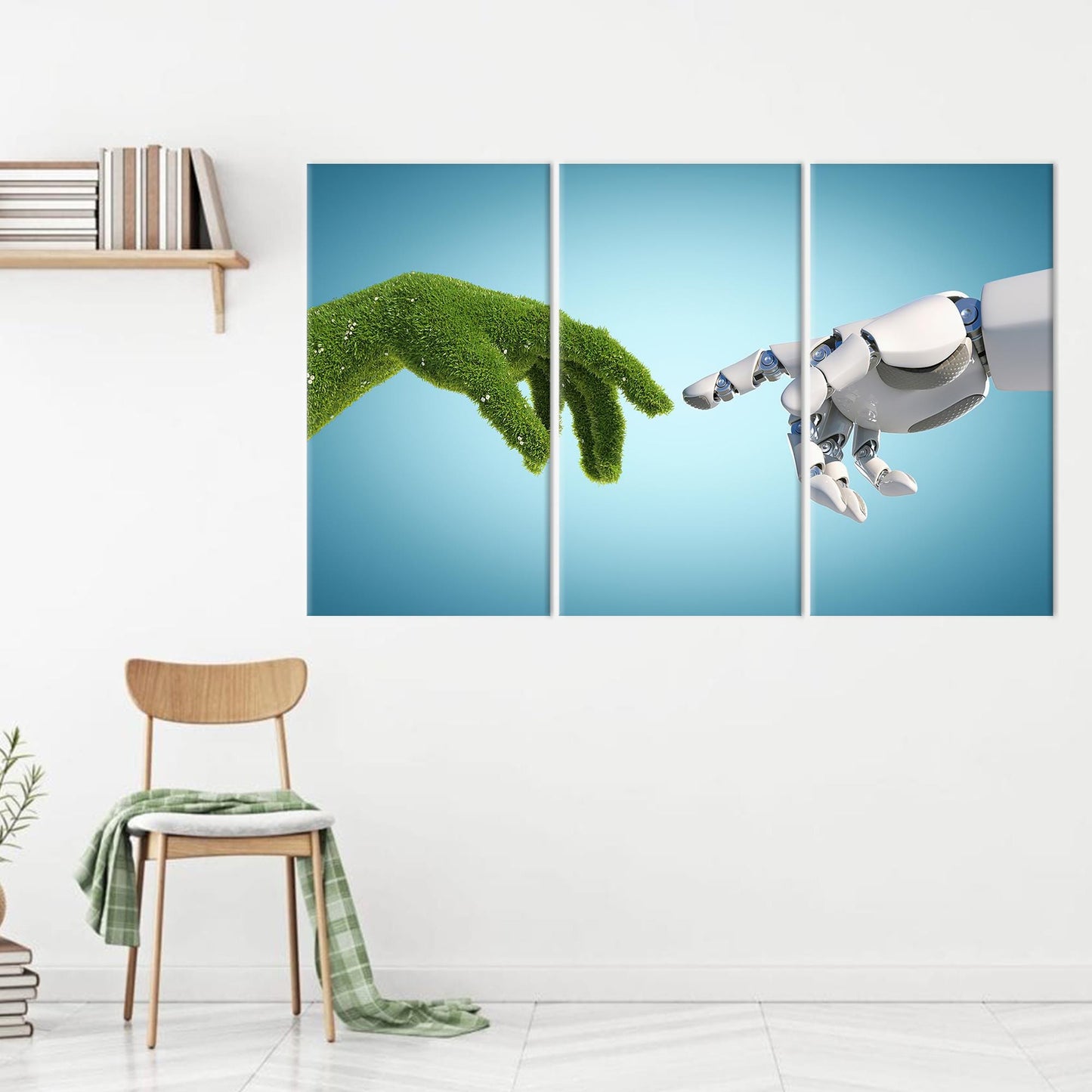 Michelangelo Creation Adam Abstract Canvas Print