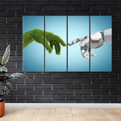 Michelangelo Creation Adam Abstract Canvas Print