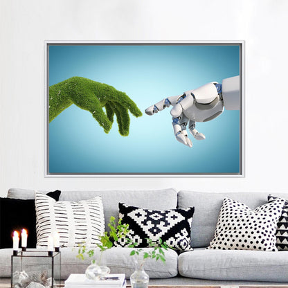 Michelangelo Creation Adam Abstract Canvas Print