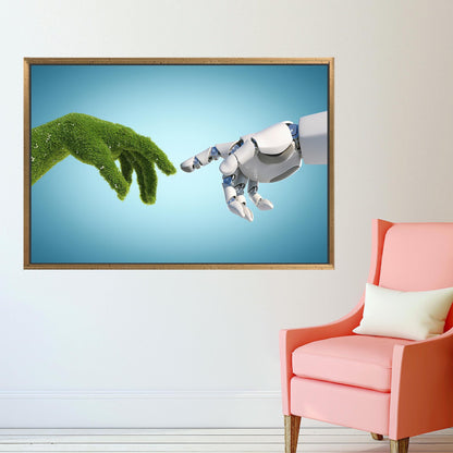 Michelangelo Creation Adam Abstract Canvas Print