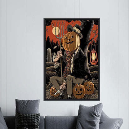 Pumpkin 3D Halloween Bridesmaid Canvas Print