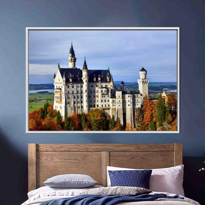 Boho Neuschwanstein Castle City Landscape Canvas Print