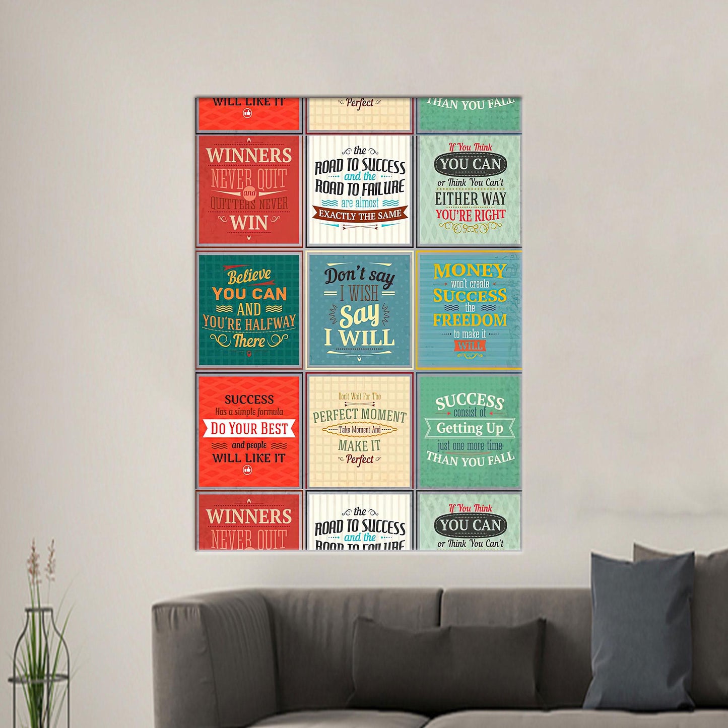 Success Quotes Canvas Print