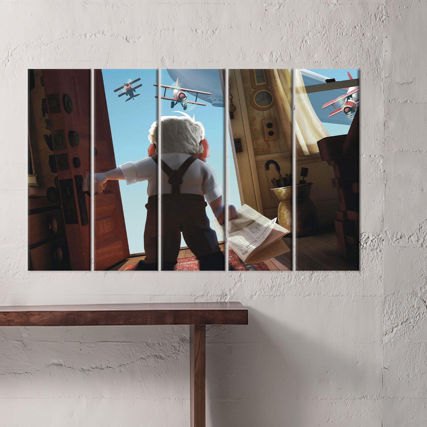 Modern Carl Fredricksen Canvas Decor: Personalized Cartoon Wall Art for Kids Room