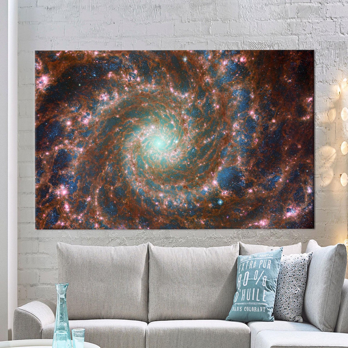 Boho James Webb Galaxy Space Canvas Print