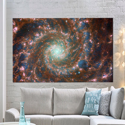 Boho James Webb Galaxy Space Canvas Print