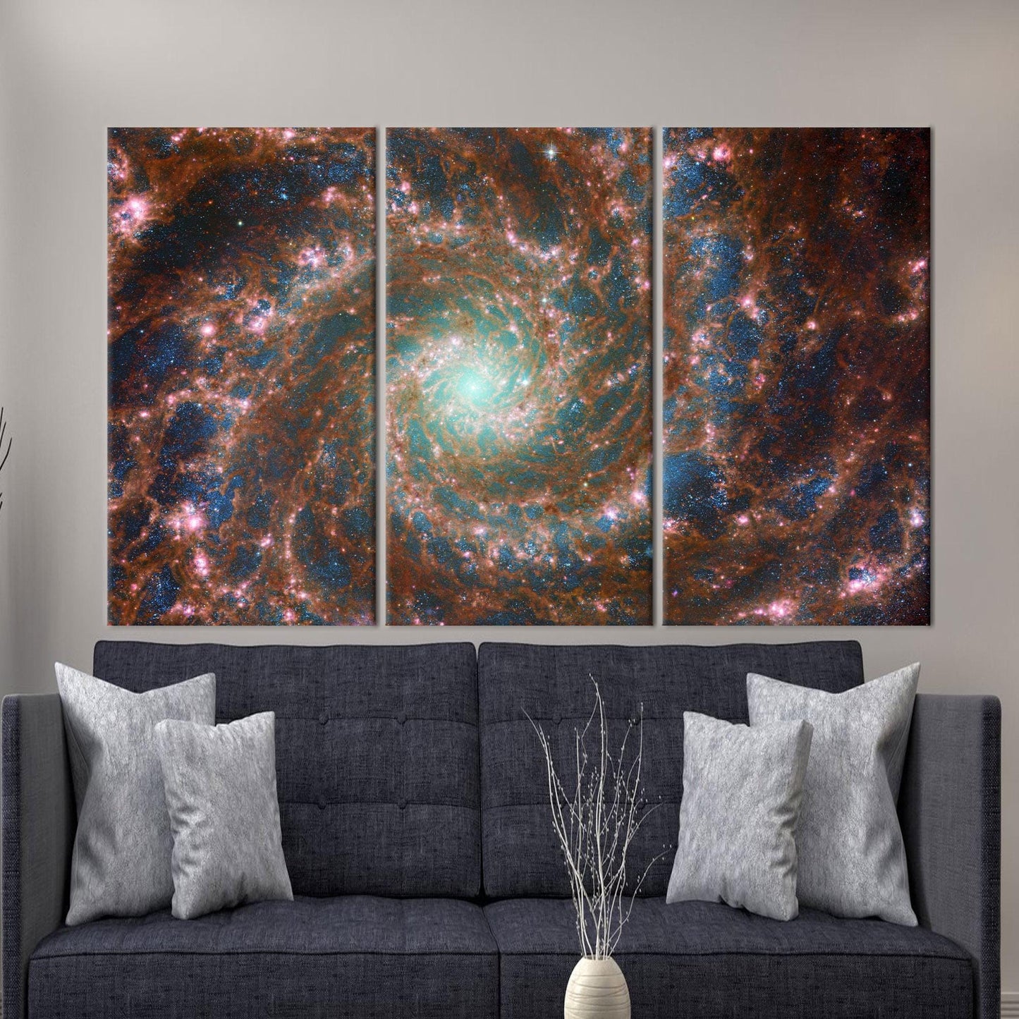Boho James Webb Galaxy Space Canvas Print