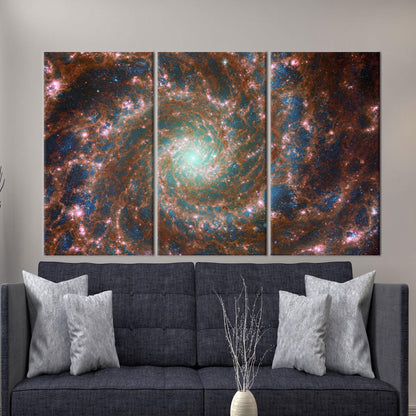 Boho James Webb Galaxy Space Canvas Print