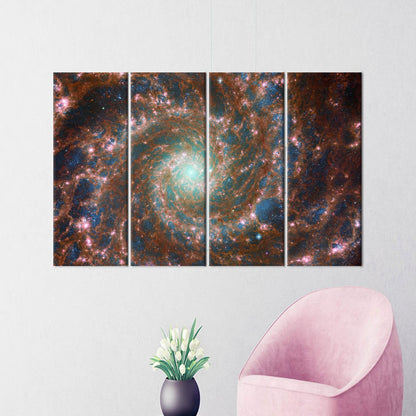 Boho James Webb Galaxy Space Canvas Print