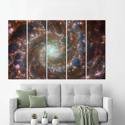 Boho James Webb Galaxy Space Canvas Print
