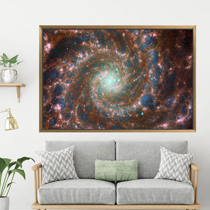 Boho James Webb Galaxy Space Canvas Print