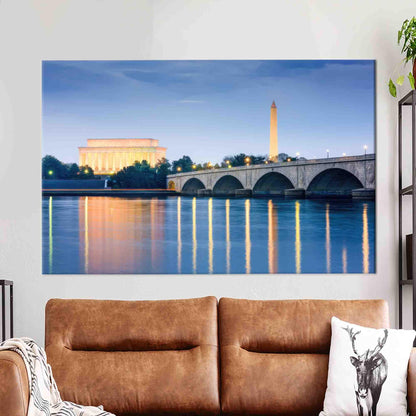Washington City Poster, Large Printed Canvas Art, Washington Canvas Poster, City Landscape Wall Art