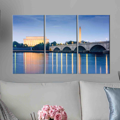 Washington City Poster, Large Printed Canvas Art, Washington Canvas Poster, City Landscape Wall Art