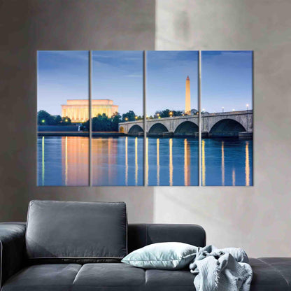 Washington City Poster, Large Printed Canvas Art, Washington Canvas Poster, City Landscape Wall Art