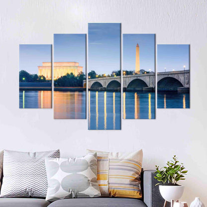 Washington City Poster, Large Printed Canvas Art, Washington Canvas Poster, City Landscape Wall Art