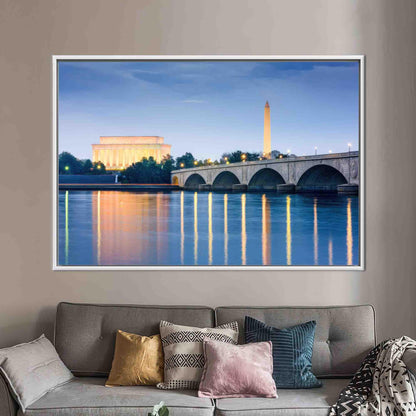 Washington City Poster, Large Printed Canvas Art, Washington Canvas Poster, City Landscape Wall Art