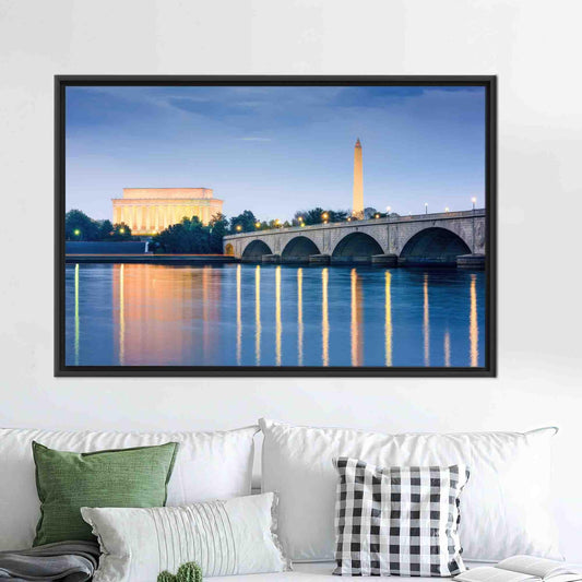 Washington City Poster, Large Printed Canvas Art, Washington Canvas Poster, City Landscape Wall Art