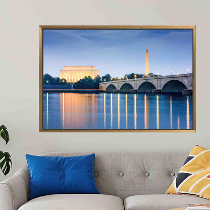 Washington City Poster, Large Printed Canvas Art, Washington Canvas Poster, City Landscape Wall Art