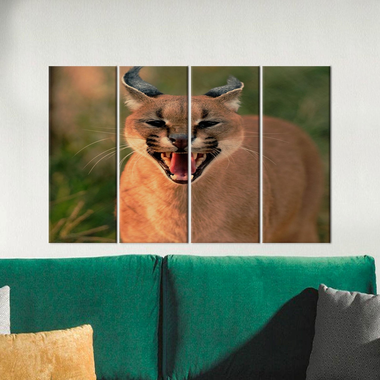 Wild Cat Caracal Wall Hanging Canvas Print - Bridesmaid Gifts, Animal Wall Art