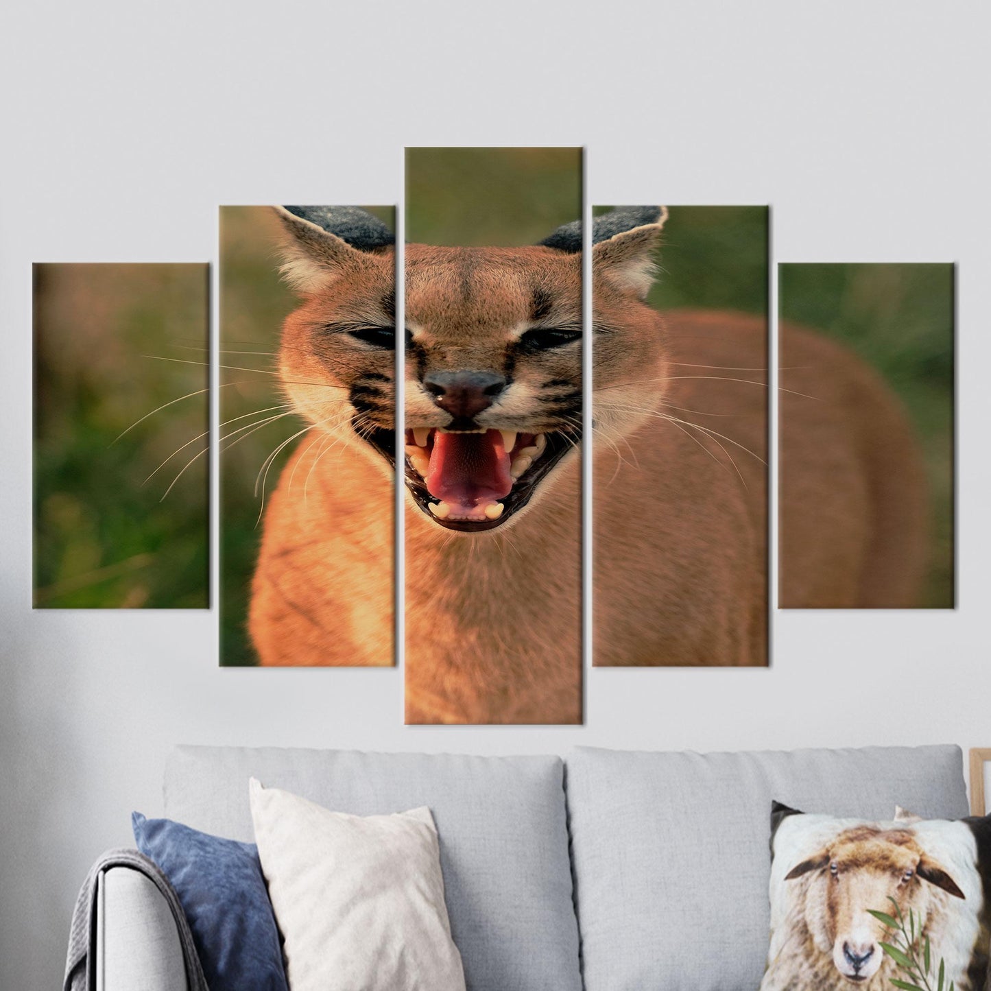 Wild Cat Caracal Wall Hanging Canvas Print - Bridesmaid Gifts, Animal Wall Art
