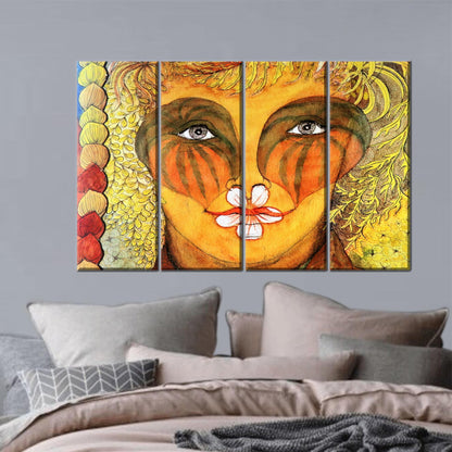 Abstract Woman Portrait 3D Canvas Print