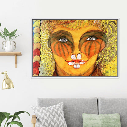 Abstract Woman Portrait 3D Canvas Print