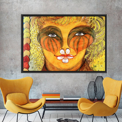 Abstract Woman Portrait 3D Canvas Print