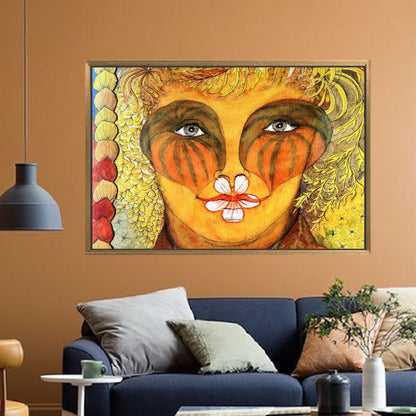 Abstract Woman Portrait 3D Canvas Print