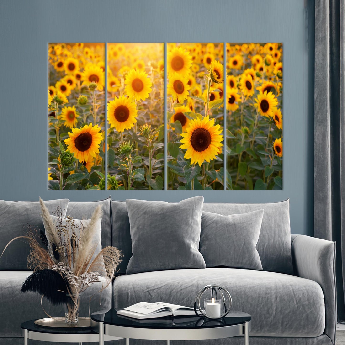 Sunflower Field Vibrant Canvas Print