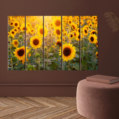 Sunflower Field Vibrant Canvas Print