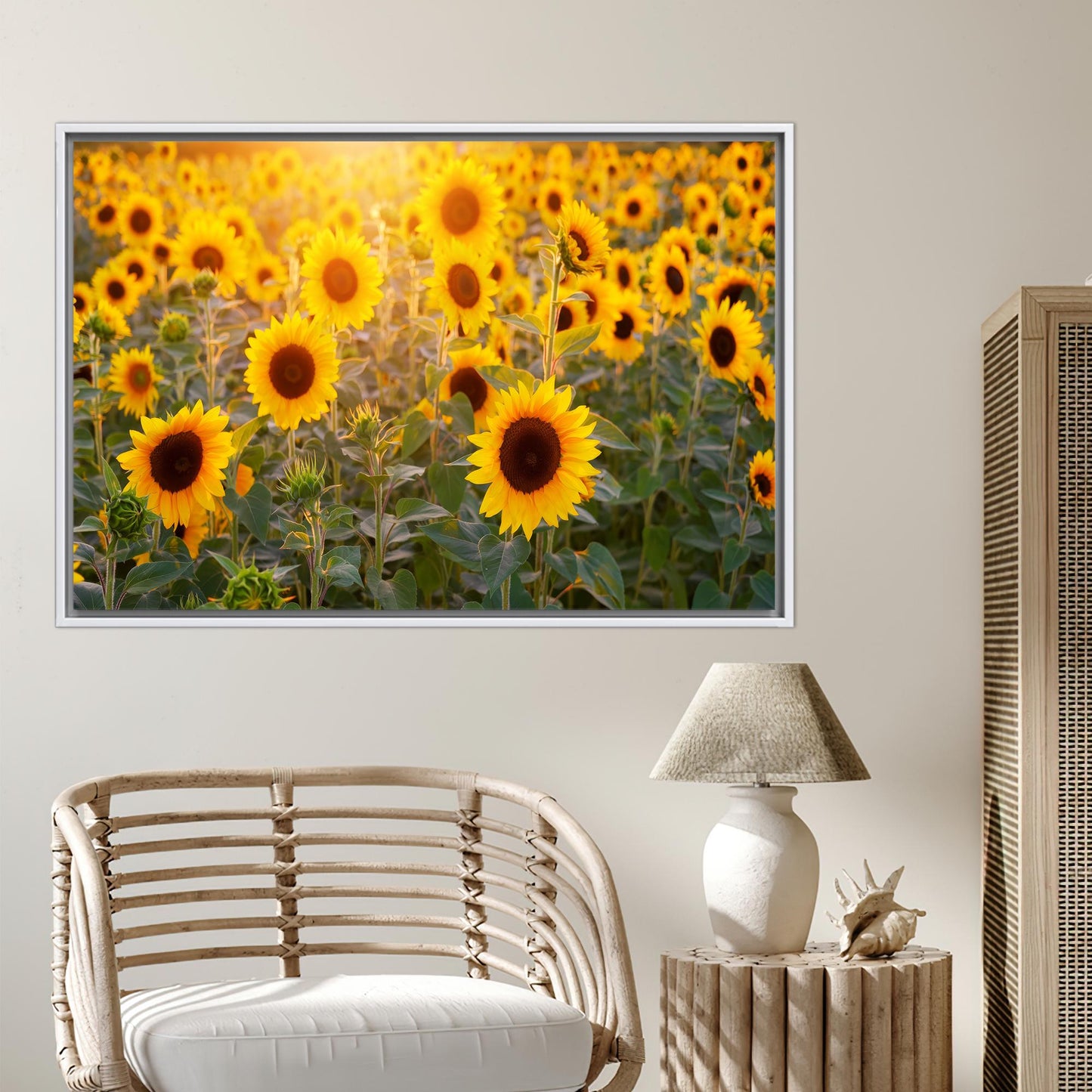 Sunflower Field Vibrant Canvas Print