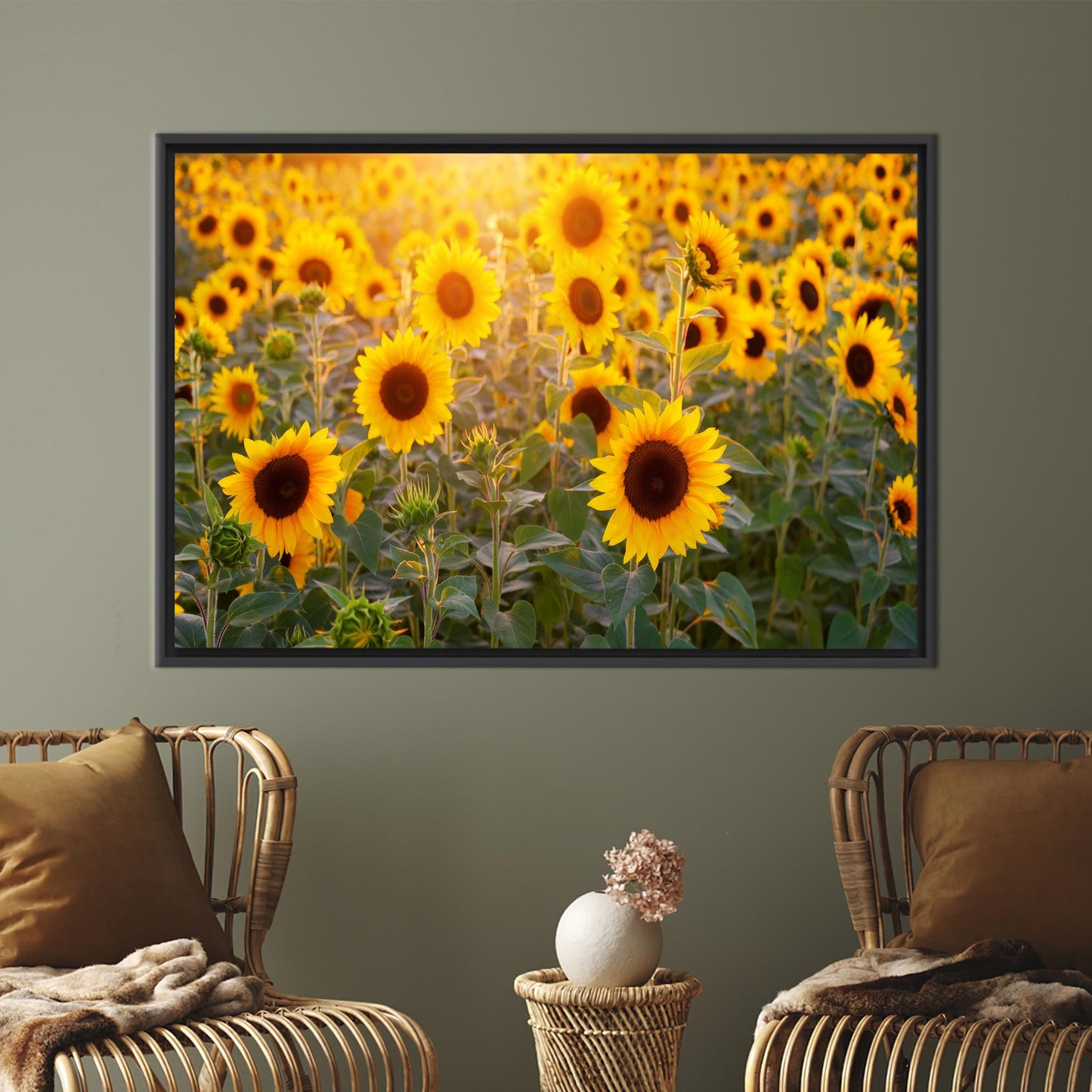 Sunflower Field Vibrant Canvas Print