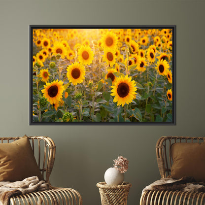 Sunflower Field Vibrant Canvas Print