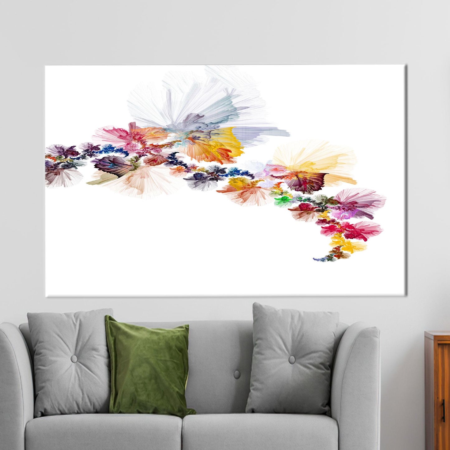 Abstract Flower Painting Floral Canvas Print