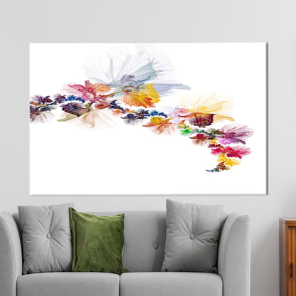 Abstract Flower Painting Floral Canvas Print