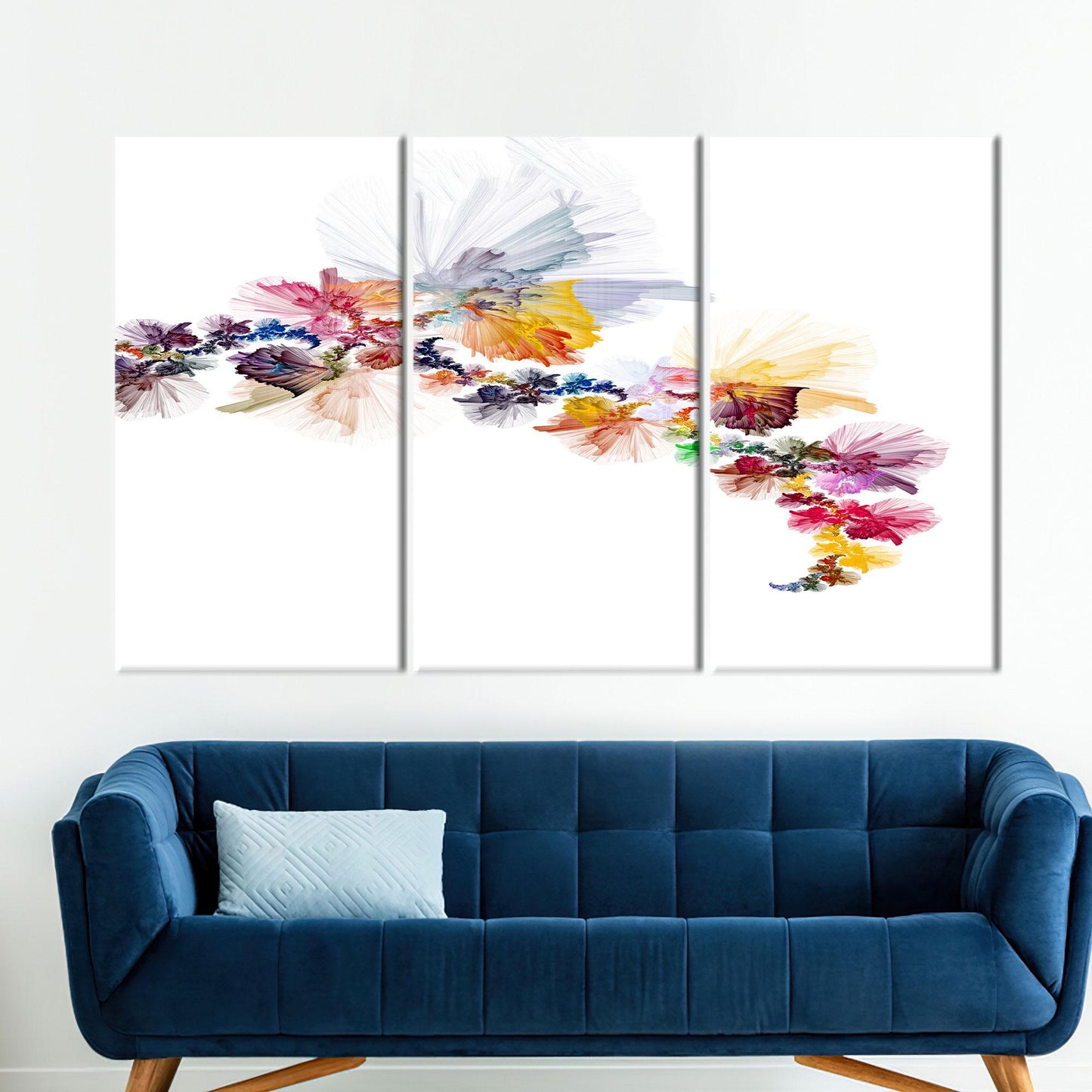Abstract Flower Painting Floral Canvas Print