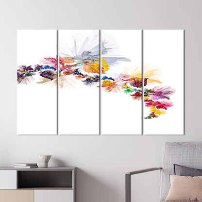 Abstract Flower Painting Floral Canvas Print