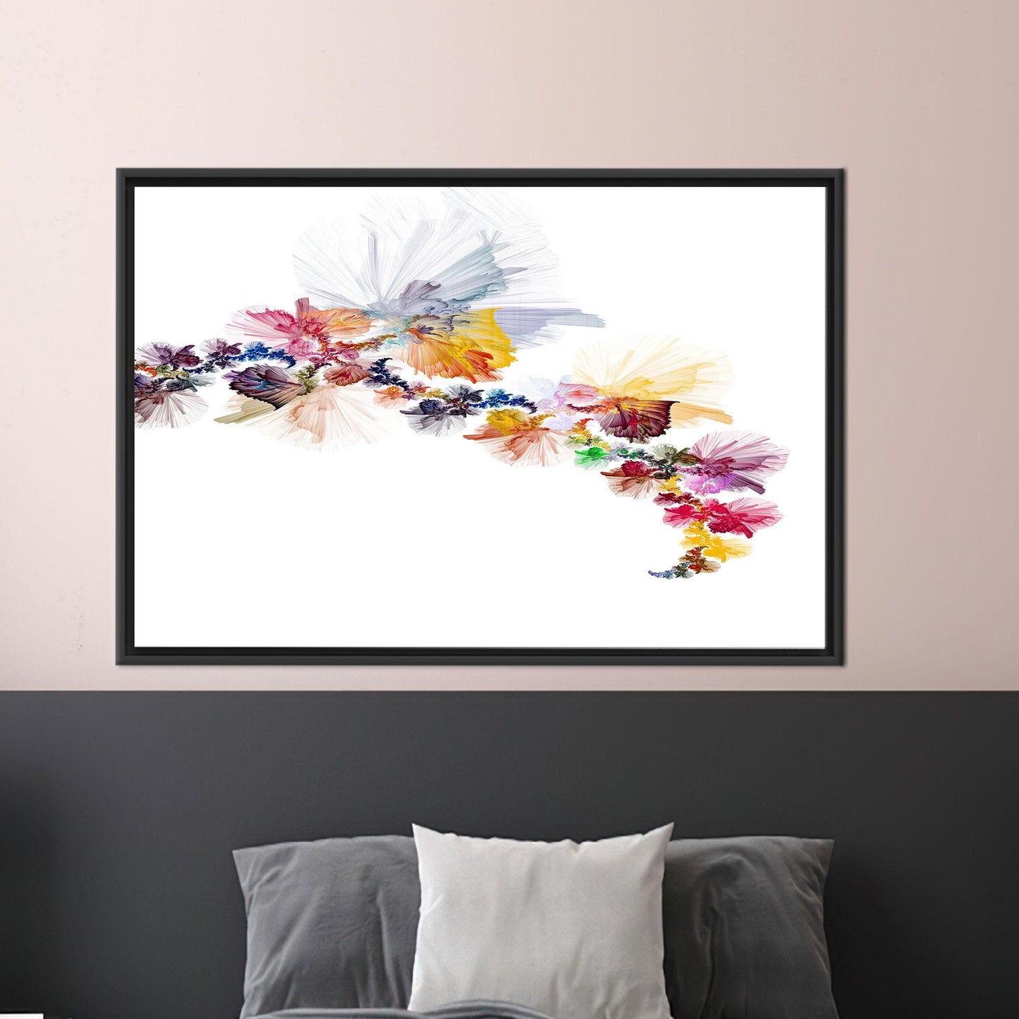 Abstract Flower Painting Floral Canvas Print