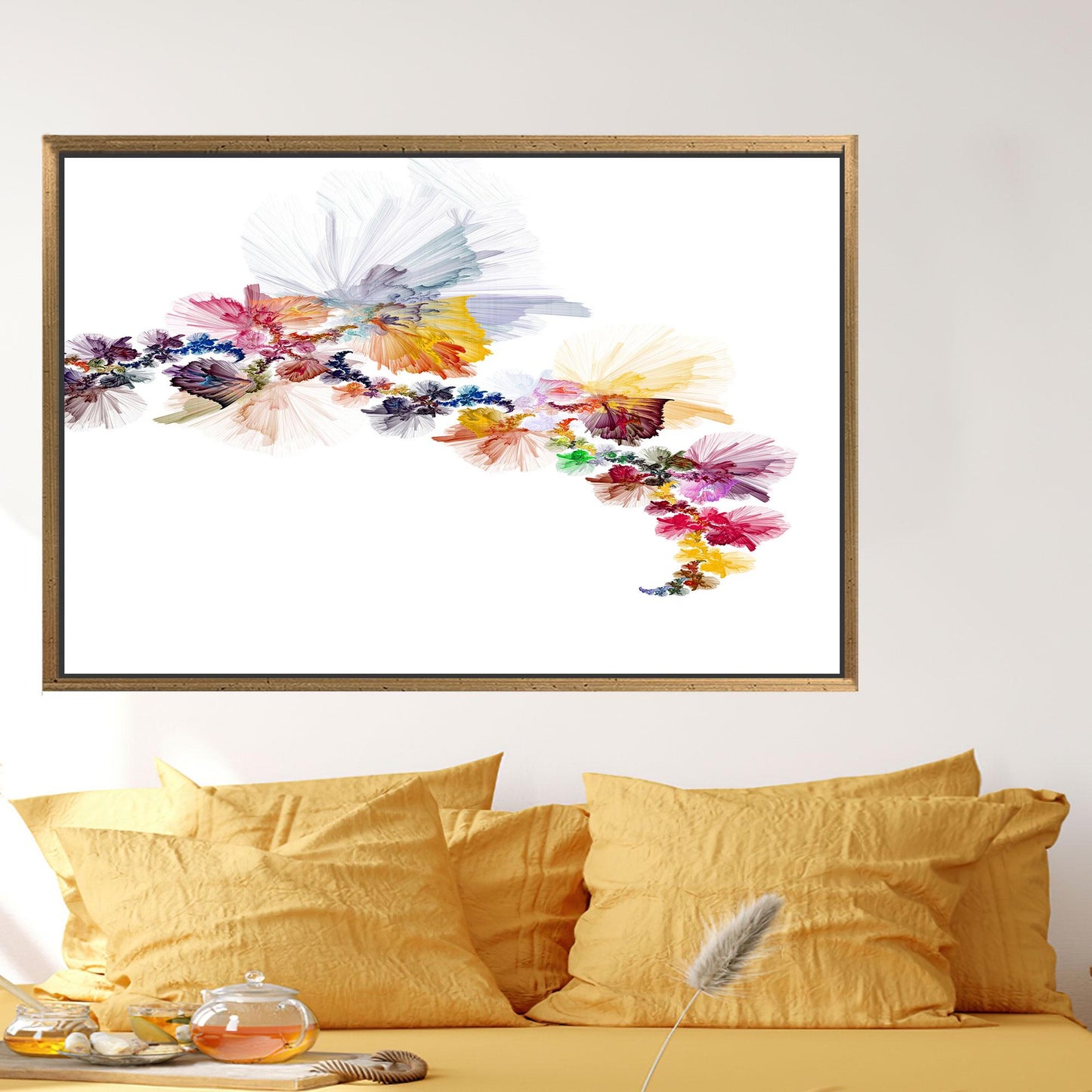 Abstract Flower Painting Floral Canvas Print