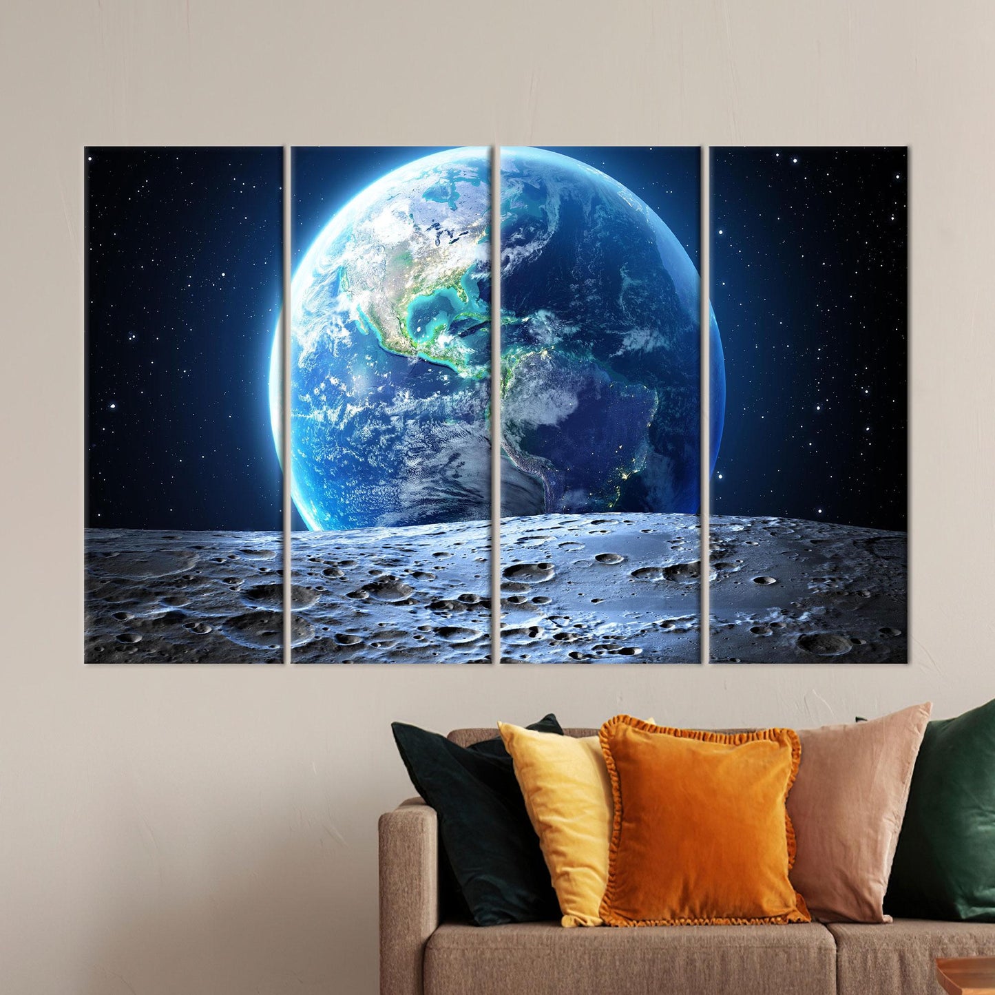 Starry Sky 3D Canvas Print - Sky View Wall Hangings, Earth Artwork, Personalized Gift For Her or Him