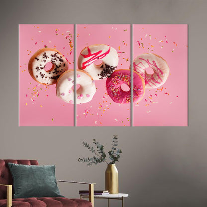 Pink Sweet Doughnuts Canvas Print