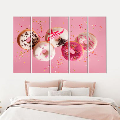 Pink Sweet Doughnuts Canvas Print