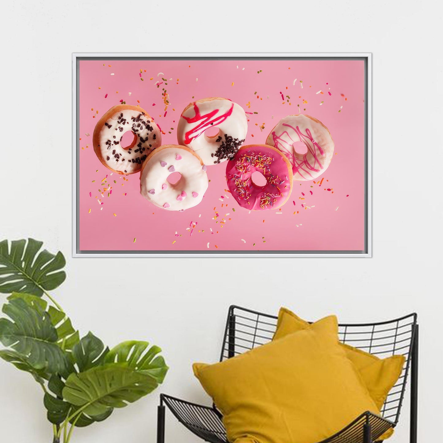 Pink Sweet Doughnuts Canvas Print