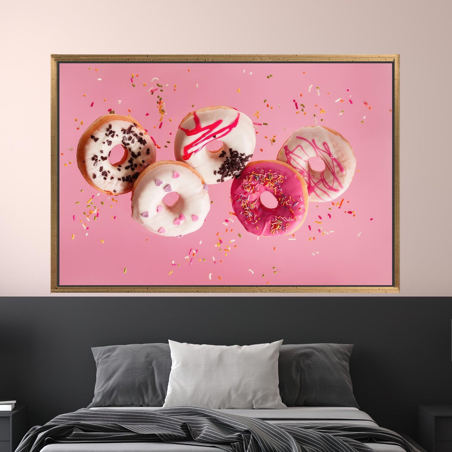 Pink Sweet Doughnuts Canvas Print