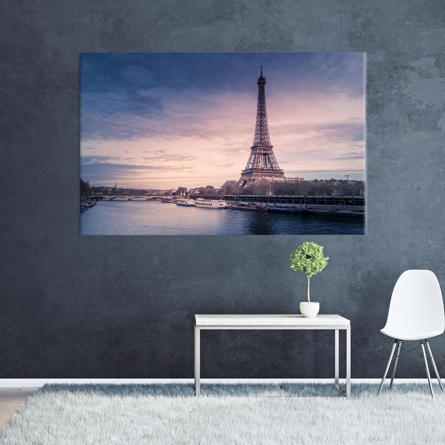 Eiffel Tower Bedroom Christmas Canvas Print