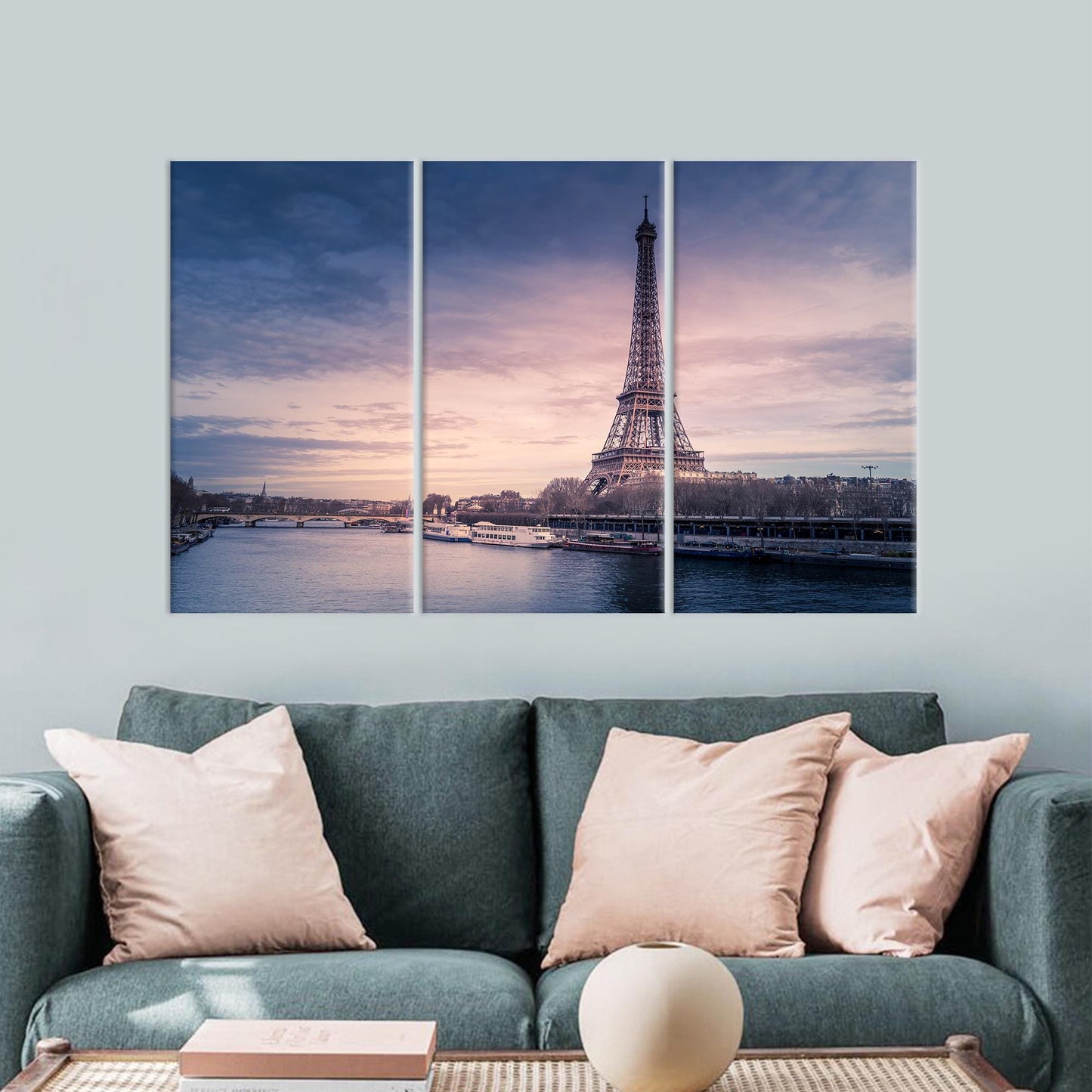 Eiffel Tower Bedroom Christmas Canvas Print