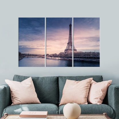 Eiffel Tower Bedroom Christmas Canvas Print