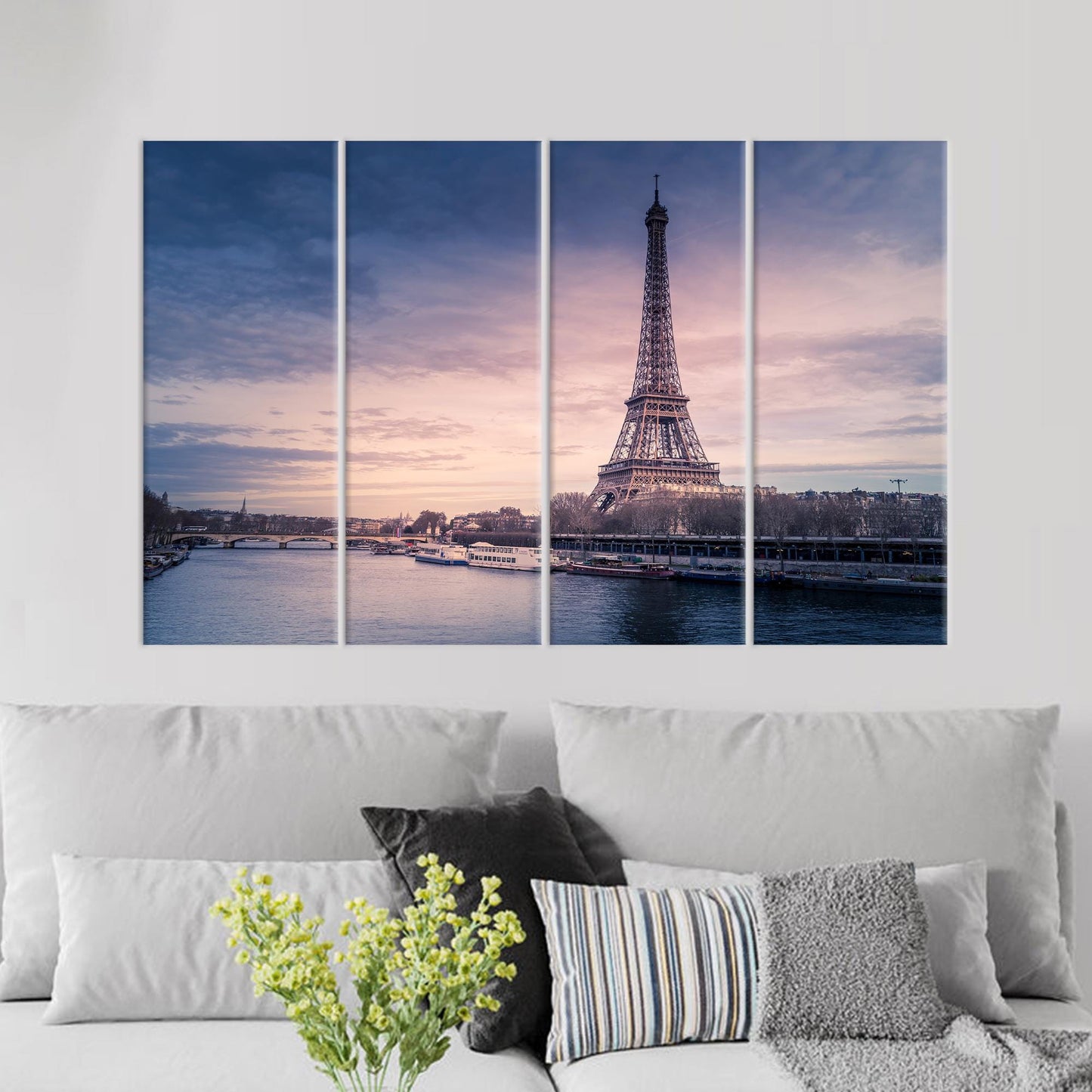 Eiffel Tower Bedroom Christmas Canvas Print