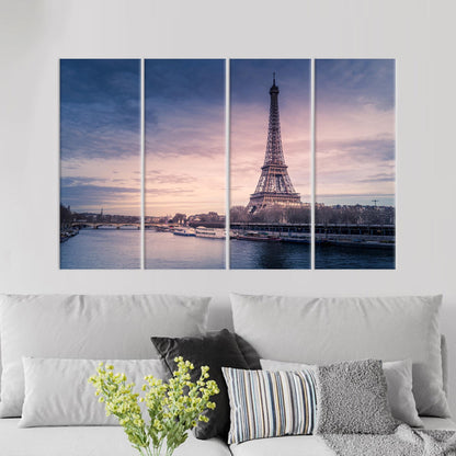 Eiffel Tower Bedroom Christmas Canvas Print